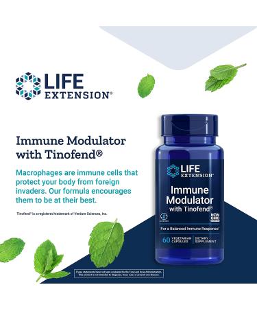 Life Extension Immune Modulator with Tinofend - 60 Vegetarian Capsules for Enhanced Immunity - Buy Online on GoSupps.com