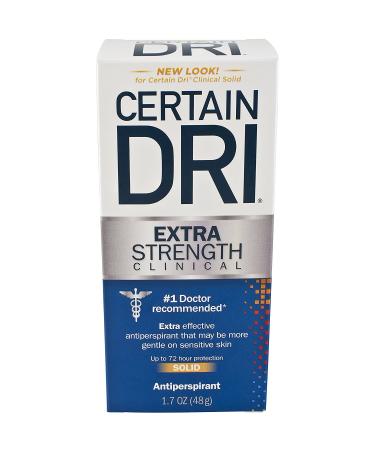 Certain Dri Antiperspirant Solid for Excessive Perspiration-1.7 Oz (Pack of 3)