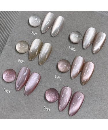 Rolita Gel Polish Rolita Nail Polish Cat Eye Gel Nail Polish Cateye Polish Glitter Crystal Gel Nail Polish Magnet Jelly Gel Nail Polish Ceramic Cat Eye Nail Polish (Y24 15ml) Y24 15 ml (Pack of 1) - Buy Online on GoSupps.com