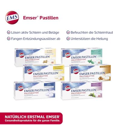 Emser Pastilles Half Tablets - Sugar-Free Menthol Freshness for Sore Throat & Cough Relief - 30 Pieces - Buy Online on GoSupps.com