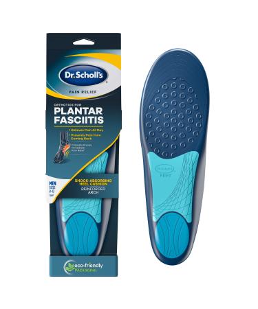 Dr. Scholl's Plantar Fasciitis Pain Relief Orthotics for Men's Trim to Fit: 8-13 (Pack of 12) Multi-color 1 Pair (Pack of 12)