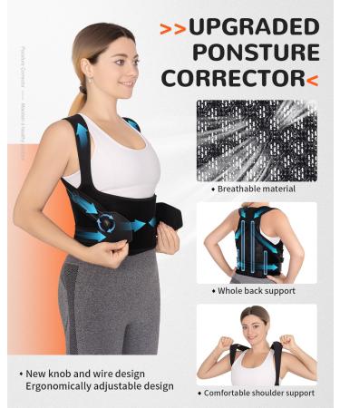 Upgrade Posture Corrector for Men & Women - Ergonomic Back Brace for Pain Relief & Lumbar Support | Adjustable & Breathable Design - Buy Online on GoSupps.com