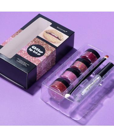 Stay Golden Cosmetics Glitter Lip Kit | Long-Lasting Liquid Lipstick & Portable Gloss Set | Perfect Gift for Birthdays Festivals & Holidays - Buy Online on GoSupps.com