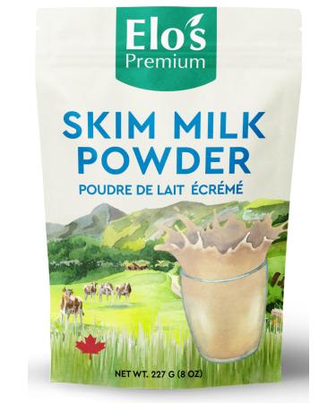 Skim Milk Powder 8oz | PRODUCT OF CANADA| Premium Quality Dehydrated Skim Milk | Low-Fat Alternative | Ideal for Baking Cooking and Beverages | Long Shelf Life | By Elo's Premium