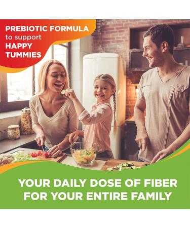 Prebiotic Fiber Gummies for Adults and Kids | 15g Inulin Fiber | Digestive Health, Bloating & Constipation Relief | Natural Berry & Orange Flavor - Buy Online on GoSupps.com