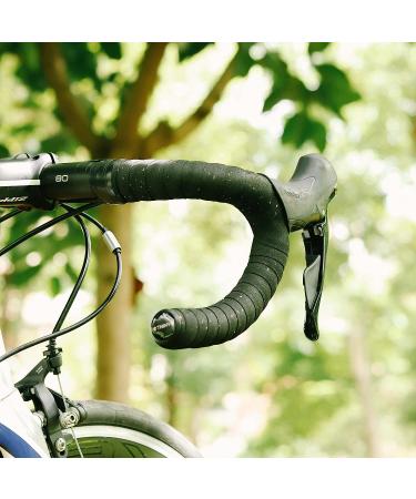 Thinvik EVA Cork Bike Handlebar Tape - Anti-Slip Sweat-Absorbent Bar Wraps for Road Cycling - 2 Rolls (Black) - Buy Online on GoSupps.com