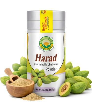 BASIC AYURVEDA Haritaki (Harad) Powder | 3.53 Oz (100g) | Supports Digestion & Daily Wellness | Pure Ayurvedic Herbal Powder | No Added Colors & Flavors | Non-GMO Gluten-Free & Vegan