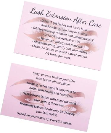 100 Lash Extension Aftercare Cards | Lash Client Instruction | Pink Technicians Accessories - Buy Online on GoSupps.com