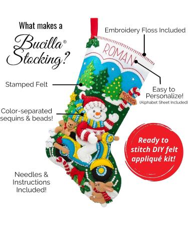 Bucilla Snowman & Friends Felt Applique Kit - DIY Holiday Craft - Buy Online on GoSupps.com
