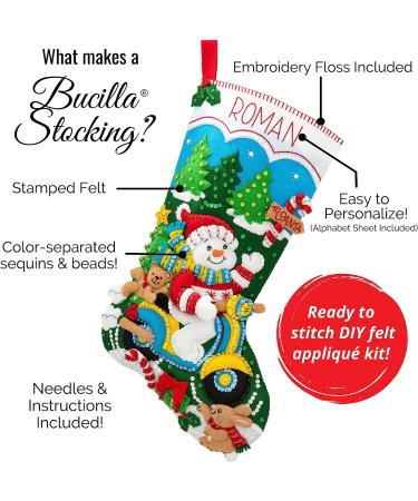 Bucilla Sparkle Snowflake Stocking Kit - Festive DIY Holiday Craft - Buy Online on GoSupps.com