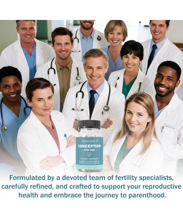 conception for her Fertility Support Supplement for Women Promotes Ovulation Hormonal Balance & Regular Cycles Prenatal Vitamin with Myo-Inositol Folate Folic Acid Vitex 60 Capsules - Buy Online on GoSupps.com