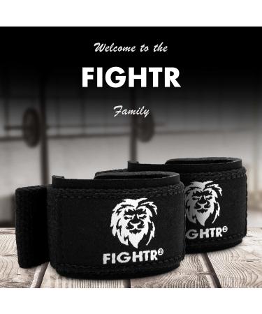 Fightr Padded Train Aids | Strength Training Bodybuilding & Fitness | Kreuzleben Gurte | Professional Lifting Straps for Men & Women - Black - International Shipping Available - Buy Online on GoSupps.com