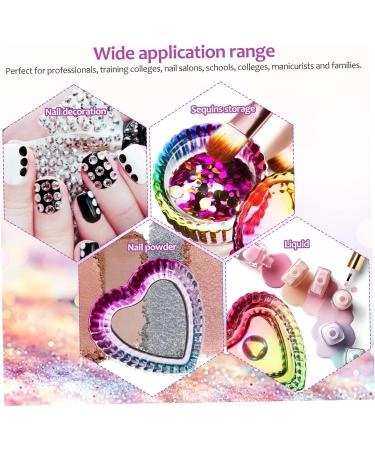 Beavorty 10 Pcs colorful crystal cup acrylic nails glass storage bowl glass bowls monomer dishes with lids nail art cup colored glass monomer acrylic nail liquid nail brush manicure - Buy Online on GoSupps.com