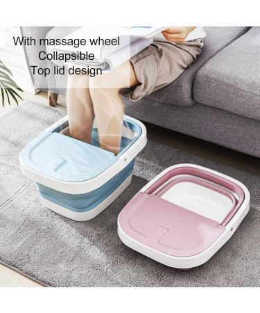 Bain de Pieds Pliable Bassin en Plastique avec Poign es N uds de Massage Sur lev s Bain de Pieds contr l au Toucher des Orteils (PINK) - Buy Online on GoSupps.com