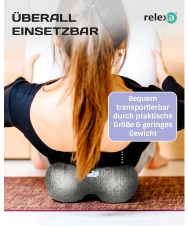 Relexa Twinball 8cm Neck Massage & Back Pain Relief - 12cm Black - International Shipping Available - Buy Online on GoSupps.com