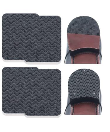 JL-Group Non-Slip Shoe Pads  Adhesive Shoe Sole Protectors  Shoe Repair Rubber Heels  Anti Slip Cushion Replacement Kit - 2pairs (Black) Black (2 Pairs)