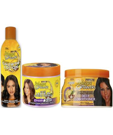 Profective Mega Growth AntiBreakage Growth Lotion daily leverin reinforcement & deep conditioner set of 3