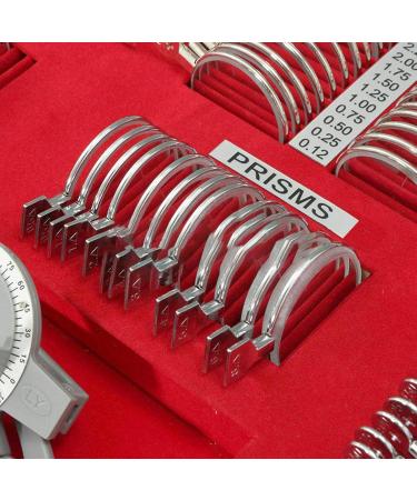 Optical Trial Lens Set 266 PCS Trial Lens Set Trial Frame Metal Rim Ophthalmic Lenses w/Metal Rim Aluminum Case+Free Trial Frame - Buy Online on GoSupps.com