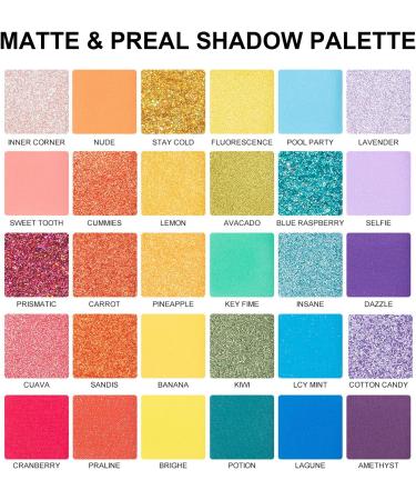 Tolenre Eyeshadow Palette Shiny 30 Colors Matte and Shimmer Eyeshadow Palette Colorful Eyeshadow Makeup Kit Rainbow Eye Palette Makeup for Holiday and Daily Use - Buy Online on GoSupps.com