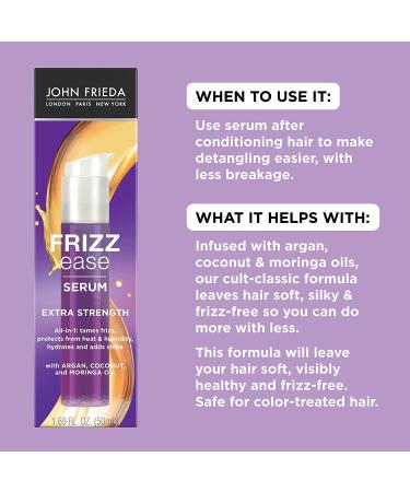 Frizz Ease Extra Strength Hair Serum 1.69 fl oz - Tame Frizz & Boost Shine - Buy Online on GoSupps.com