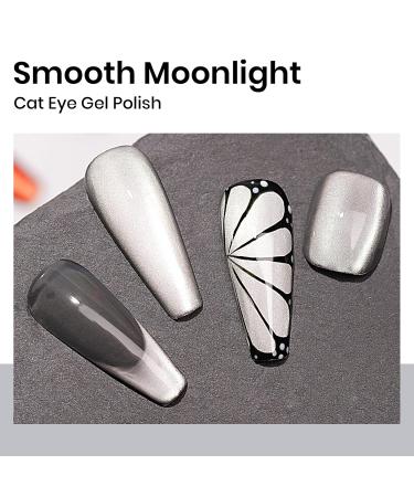 MIZHSE Cat Eye Gel Nail Polish 12mL - Silver Moonlight Glitter UV LED Soak Off for Nail Art & DIY Manicure - Buy Online on GoSupps.com