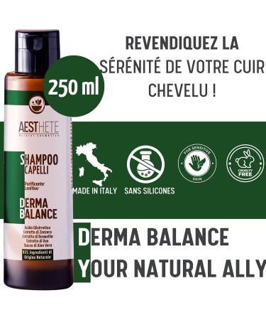 Derma Balance Seborrheic Dermatitis Shampoo Purifying and Soothing Scalp 93% Natural Ideal for Sensitive and Oily Skin Contrast Psoriasis and Eczema With Glycyrrhetinic Acid 250ml - Buy Online on GoSupps.com