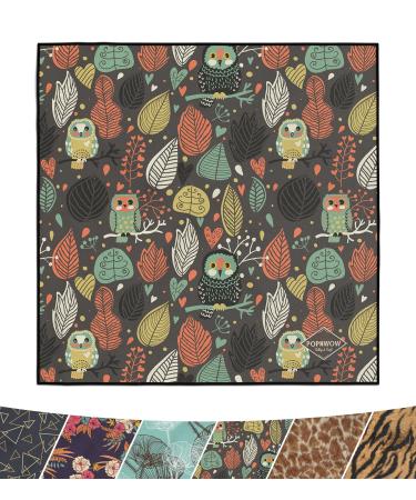 Popnwow microfiber cleaning cloth glasses cleaning cloths optician quality 30x30cm microfiber Cleaning Cloths for glasses camera lens cell phone tablet display glass (Nordic Forest - Owl) - Buy Online on GoSupps.com
