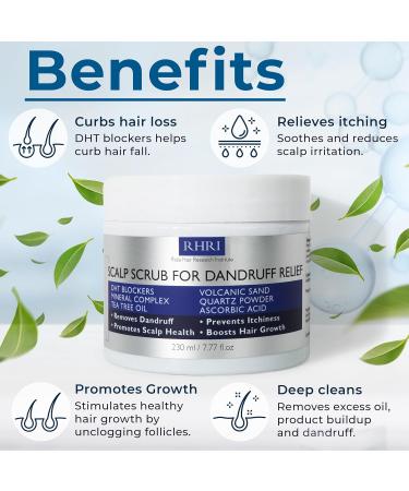 Anti Dandruff Scalp Scrub for Men & Women | Tea Tree Oil & DHT Blockers | Soothes Itchy Scalp & Boosts Hair Growth | Mineral-Enriched Hair Treatment - Buy Online on GoSupps.com