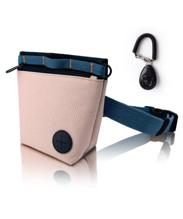 Katozoo treat for dogs with pet training clickers dog training-losing bag magnetic closure free-handed training.(Pink