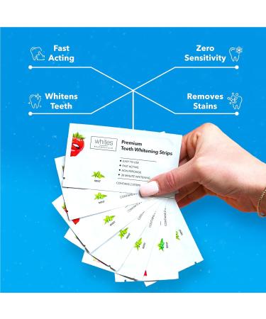 Whites Beaconsfield Teeth Whitening Strips - Non-Peroxide Formula for Sensitive Teeth - 14-Day Supply for Brighter Smile - Buy Online on GoSupps.com