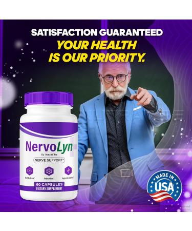 (2 Pack) NervoLyn Official Nervo Lyn Advanced Nerve Support Supplement | Premium Formula with Natural Ingredients for Nerve Comfort Balance & Nerve Care | Easy-to-Take (120 Capsules) - Buy Online on GoSupps.com