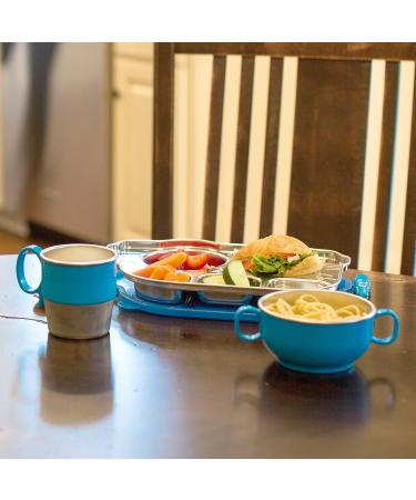 Innobaby Din Din Smart Stainless Steel Cup 9 oz with Handle | BPA-Free | Blue | Kids Toddlers Babies - Buy Online on GoSupps.com
