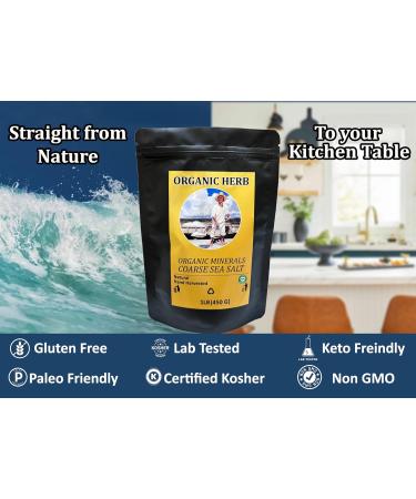 Organic Sea Salt 100% Organic GMO- FREE Premium Quality(Certified Product) - Buy Online on GoSupps.com