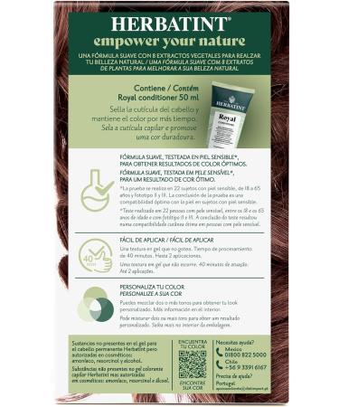  Herbatint Herbatint Permanent Hair Dye 5R Light Copper Brown 170ml | No Ammonia Optimal Grey Coverage Dermatologically Tested with 8 Natural Extracts - Buy Online on GoSupps.com