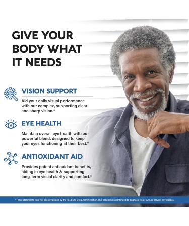 Eye Vitamins - Lutein and Zeaxanthin Supplements - AREDS2 Based Supplement for Seniors & Adults - Eye Health & Vision Support - Saffron Zinc Vitamins Copper Super Greens - Made in USA 60 Capsules - Buy Online on GoSupps.com
