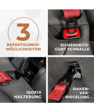 30-95cm Wuglo Dog Car Belt | Adjustable Safety Snap for Pet in Child Seat | Universal Fit Red Dog Buckle - Buy Online on GoSupps.com