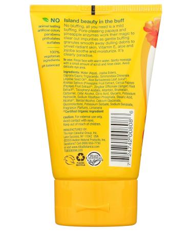 Alba Botanica Hawaiian Pineapple Enzyme Facial Scrub - Exfoliating 4 oz | Natural Skincare for Glowing Skin | Shop Internationally - Buy Online on GoSupps.com