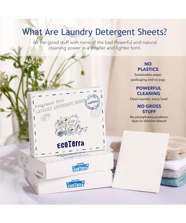 Eco Terra Laundry Detergent Sheets - 30 Plastic-Free Sheets Up to 60 Loads Travel-Friendly & Fresh Scent - Buy Online on GoSupps.com