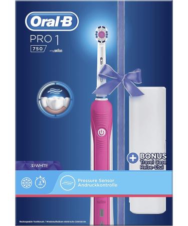 Buy Oral-B PRO 750 3DWhite Pink & White Adult Rotating-Oscillating Toothbrush - International Shipping Available - Buy Online on GoSupps.com