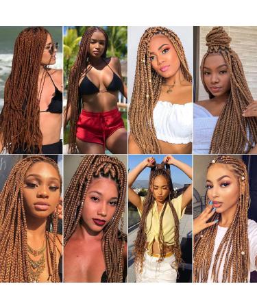 Xusuperb 30 Pre-Stretched Auburn Braiding Hair Extensions - 6 Pack Soft Yaki Kanekalon Rasta Braids (Color 30#) - Buy Online on GoSupps.com