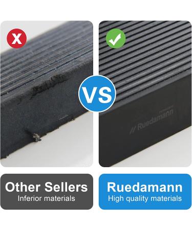 Ruedamann 0.8 Rise Threshold Ramp - 1500 LBS Capacity - Non-Slip Solid Rubber Ramp for Wheelchairs and Scooters - 35.4 Wide - Buy Online on GoSupps.com