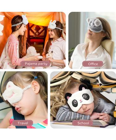 6 Pcs Kids Unicorn Sleep Mask Set - Soft Plush Blindfold for Girls - Ideal for Travel, Nap & Night Sleep - Buy Online on GoSupps.com