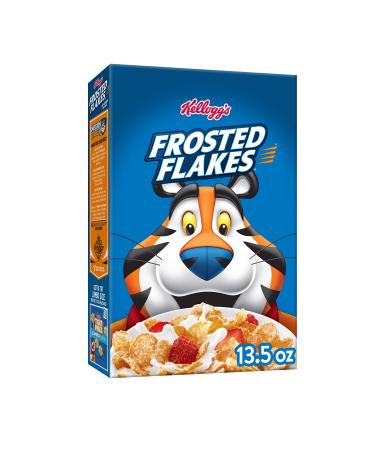 Kellogg's Frosted Flakes Cold Breakfast Cereal, 8 Vitamins and Minerals, Kids Snacks, Family Size, Original, 13.5oz Box (1 Box) 13.5 Ounce (Pack of 1)