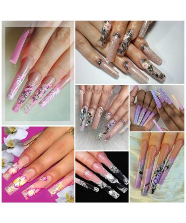 480PCS Extra Long C Curve Nail Tips XL - Natural & Clear Acrylic Nails Professional Set for Salon & Home DIY - Buy Online on GoSupps.com
