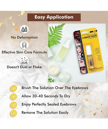 Lip Elegance Clear Eyebrow Sealer - Waterproof Brow Gel for Extreme Hold - 0.17 oz - Buy Online on GoSupps.com