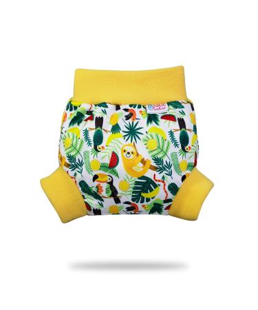 Petit Lulu Pull Up Pul overpants size XXL |Waterproof hatching overpants for panthedules |Fleet diapers |Made in the EU (Chilling Sloth)