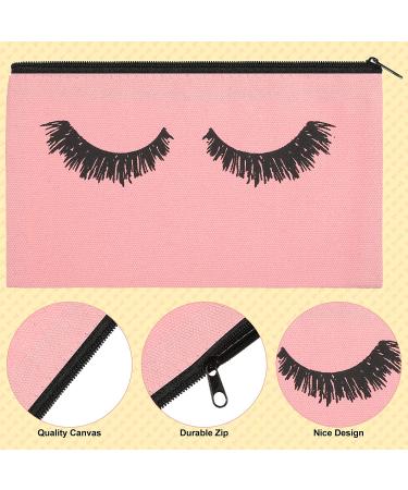 30 Pieces Eyelash Makeup Bags - Canvas Cosmetic Travel Pouches for Women and Girls in 5 Colors - Buy Online on GoSupps.com