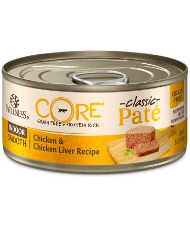 Wellness CORE Natural Grain Free Wet Canned Cat Food, Indoor Recipe, 5.5-Ounce Can (Pack of 24)