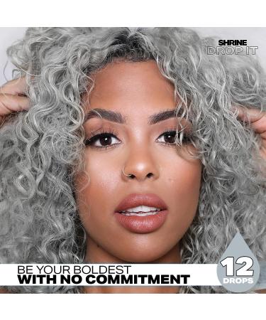 Shrine Drop It Temporary Hair Color - Semi-Permanent Silver Dye- 200 Drops - Vegan & Cruelty-Free - Buy Online on GoSupps.com