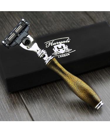 Haryali London Handmade Antique Black/Gold Razor | Premium Quality Shaving Tool for International Shipping - Buy Online on GoSupps.com